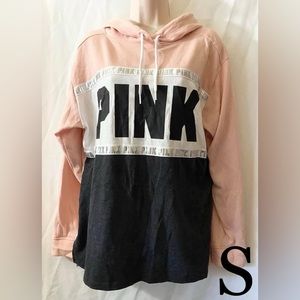 Pink White Black Victoria Secret PINK Hoodie Sweatshirt